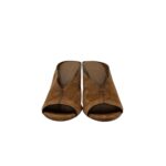 Sandalo Del Carlo Sabot Mules Open Toe in Camoscio Tabacco art. 11725 Metis Softy Noce - immagine 3