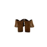 Sandalo Del Carlo Sabot Mules Open Toe in Camoscio Tabacco art. 11725 Metis Softy Noce - immagine 5