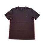 T-shirt Regular Fit Global Stripe in jersey Uomo Tommy Hilfiger Nera art. MW0MW42393 BDS - immagine 2