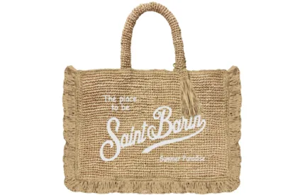 Borsa a Mano Media Mc2 Saint Barth Beige art. Raffia Volant Mid 11 Emb