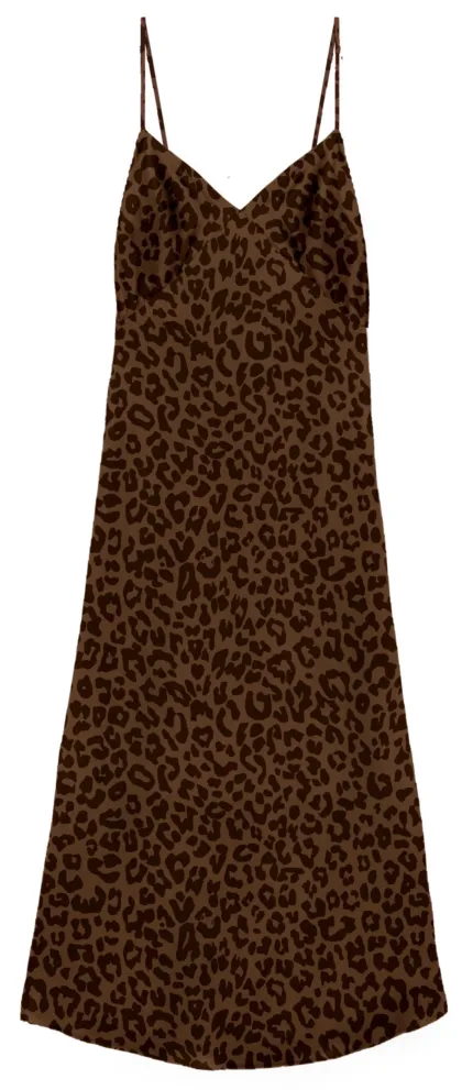 Abito Lungo Mc2 Saint Barth Stampa Maculata art. Ravel Silk Pastel Leopard 18