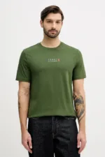 T-shirt Uomo Tommy Hilfiger Regular fit Verde Militare in Cotone con Logo Frontale cod MW0MW41453 L01