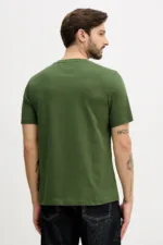 T-shirt Uomo Tommy Hilfiger Regular fit Verde Militare in Cotone con Logo Frontale cod MW0MW41453 L01 - immagine 3
