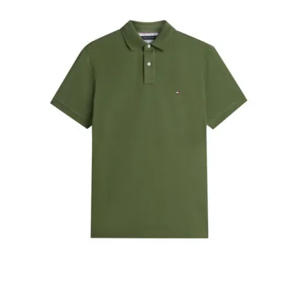 Polo 1985 regular fit in piqué Uomo Tommy Hilfiger Verde Militare art. MW0MW17770 L01
