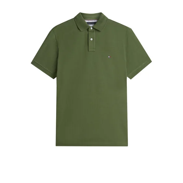 Polo 1985 regular fit in piqué Uomo Tommy Hilfiger Verde Militare art. MW0MW17770 L01, foto 1 di 2