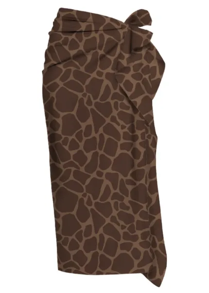 Pareo Mc2 Saint Barth Stampa Giraffa art. Thaiti Silk Voile Giraffe Skin 18