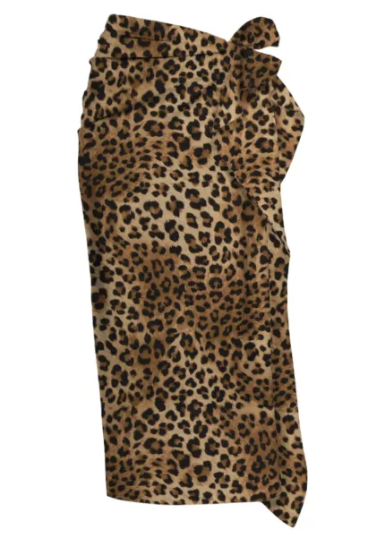 Pareo Mc2 Saint Barth Stampa Leopardata art. Thaiti Silk Voile Sand Leopard 19