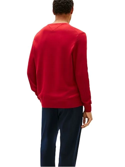 Maglioncino Girocollo in Cotone Uomo Tommy Hilfiger Rosso art. MW0MW39999 XLD, foto 3 di 3
