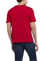 T-shirt Uomo Tommy Hilfiger Regular fit Rossa in Cotone con Logo Frontale in Rilievo cod MW0MW42736 XLD - immagine 3