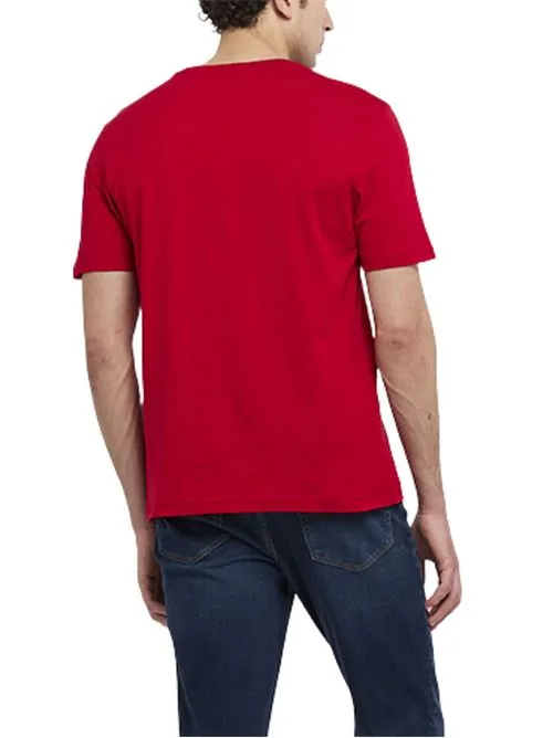 T-shirt Uomo Tommy Hilfiger Regular fit Rossa in Cotone con Logo Frontale in Rilievo cod MW0MW42736 XLD, foto 3 di 3