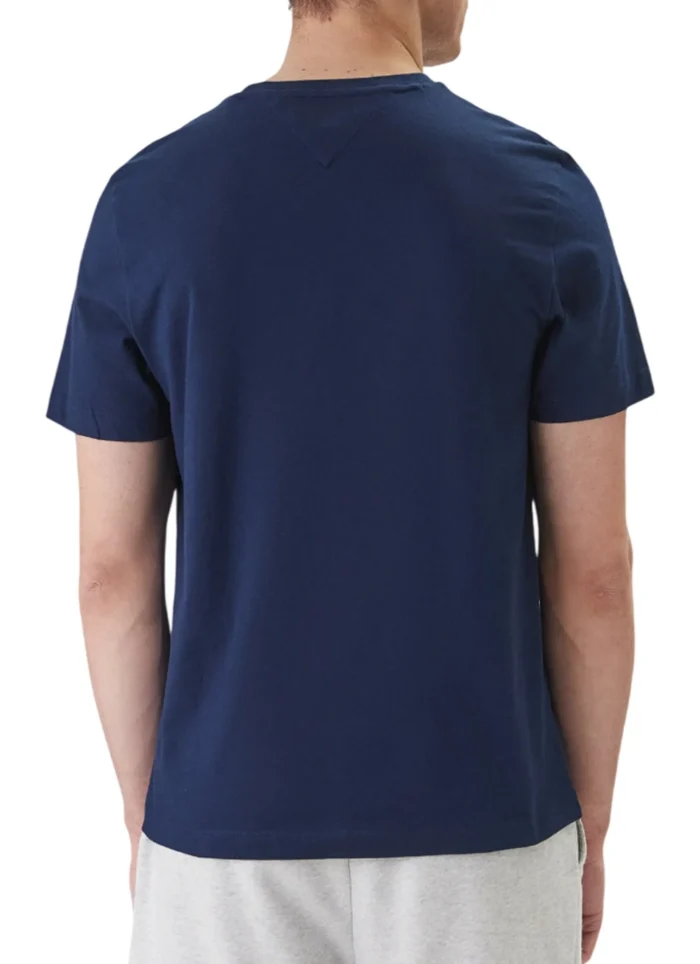 T-shirt regular fit in cotone Uomo Tommy Hilfiger Blu Notte con Bandierina ricamata art. MW0MW39995 DCC, foto 2 di 2