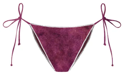 Slip Mutanda in Velluto Ciclamino Mc2 Saint Barth art. Virgo Overlock Velvet 79 Silver