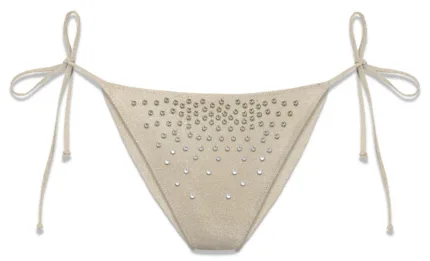 Slip Mutanda Mc2 Saint Barth Oro art. Virgo Shiny Strass Waterfall Gold