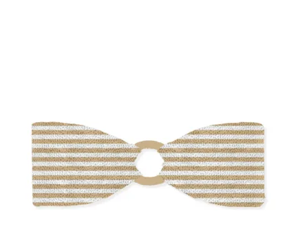 Fascia Mc2 Saint Barth Righe Bianche e Beige art. Yulia W Crinkle Stripes 11 Ring