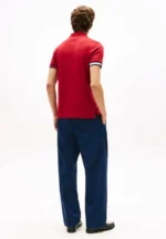 Polo Slim Fit in Maglina Cotone Uomo Tommy Hilfiger Rosso Rubino art. MW0MW42743 XIT - immagine 2