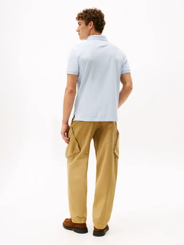 Polo 1985 regular fit in piqué Uomo Tommy Hilfiger Celeste art. MW0MW17770 C10, foto 2 di 3