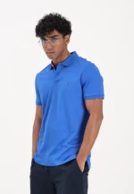 Polo Regular Fit in Maglina Cotone Uomo Tommy Hilfiger Blu Elettrico art. MW0MW39994 C7F - immagine 2