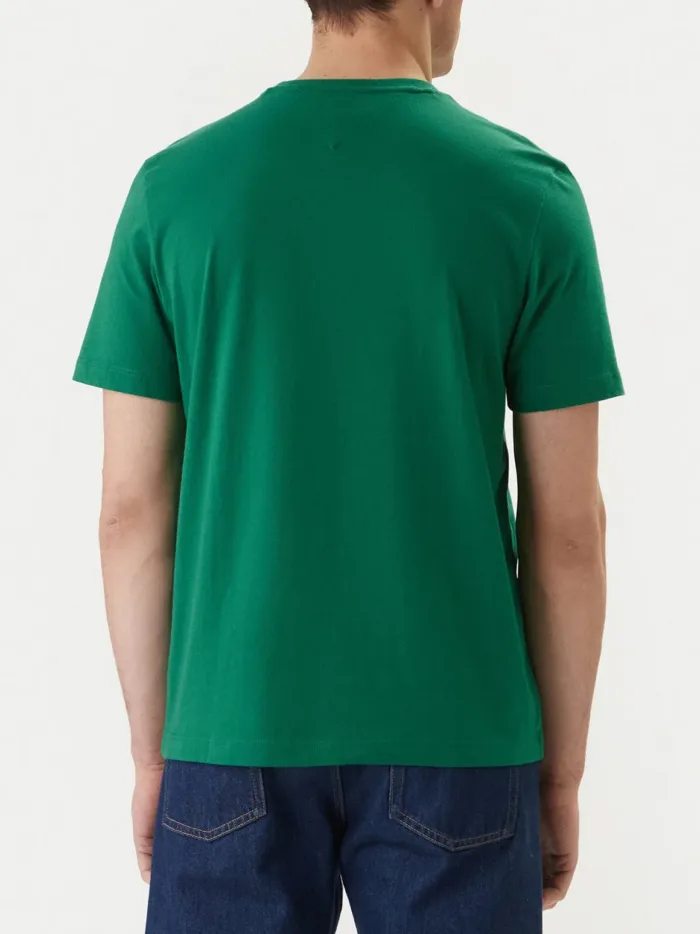 T-shirt regular fit in cotone Uomo Tommy Hilfiger Verde con Bandierina ricamata art. MW0MW39995 L4F, foto 2 di 2