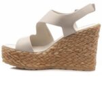 Sandali Paloma Barcelò Donna con Zeppa Intrecciata 11 cm e Plateau 4 cm in Pelle Avorio art. Aurora Calidis Off White - immagine 2