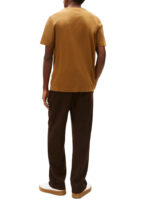 T-shirt Uomo Tommy Hilfiger Regular fit Beige Khaki in Jersey con Grafica Frontale cod MW0MW41455 GWP - immagine 2
