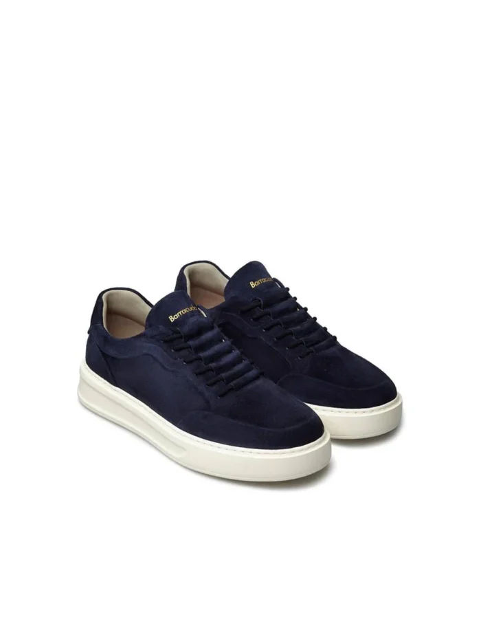 Sneakers Uomo Barracuda Phoenix in Camoscio Traforato Blu art. BU3612A V2752 Pilota, foto 2 di 4