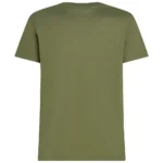 T-shirt Uomo Tommy Hilfiger Slim fit Verde Militare in Cotone con Bandierina cod MW0MW10800 PLI - immagine 2