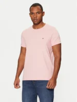 T-shirt Uomo Tommy Hilfiger Slim fit Rosa in Cotone con Bandierina cod MW0MW10800 TH4
