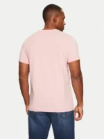 T-shirt Uomo Tommy Hilfiger Slim fit Rosa in Cotone con Bandierina cod MW0MW10800 TH4 - immagine 3