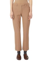 Pantaloni 'S MaxMara in tela misto cotone stretch cammello art. UMANITA