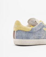 Sneakers Premiata Donna in Tessuto Jeans e Dettagli Gialli art. Stevend 8057 - immagine 5
