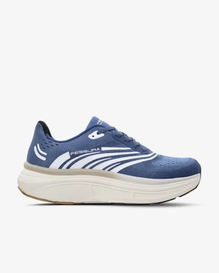 Sneakers Fessura Uomo In Nylon Traspirante Bluette art. Speed 01 13 Royal White