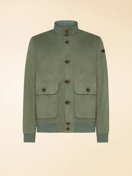 Giubbino Blouson con Bottoni Verde Uomo RRD Nabucco Val Jacket Art. 26018 Col 27 Fern