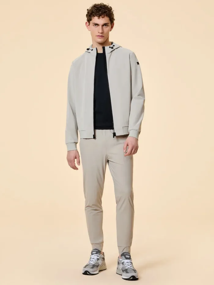 Giubbino Con Cappuccio Grigio Ghiaccio Uomo RRD Wilson Hood Jacket Art. 26028 Col 13, foto 4 di 4