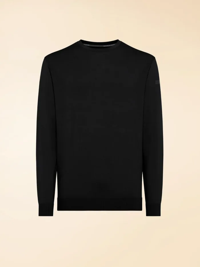 Maglioncino Girocollo Estivo RRD Maxell Round Knit Nero Art. 26104 10, foto 1 di 1