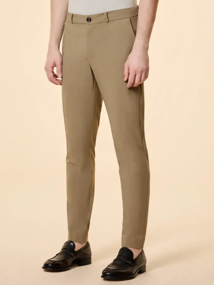 Pantaloni Uomo Con Coulisse in Vita RRD Surflex Chino Jo Pant Beige Art. W26302 Col 86 Tobacco, foto 4 di 5