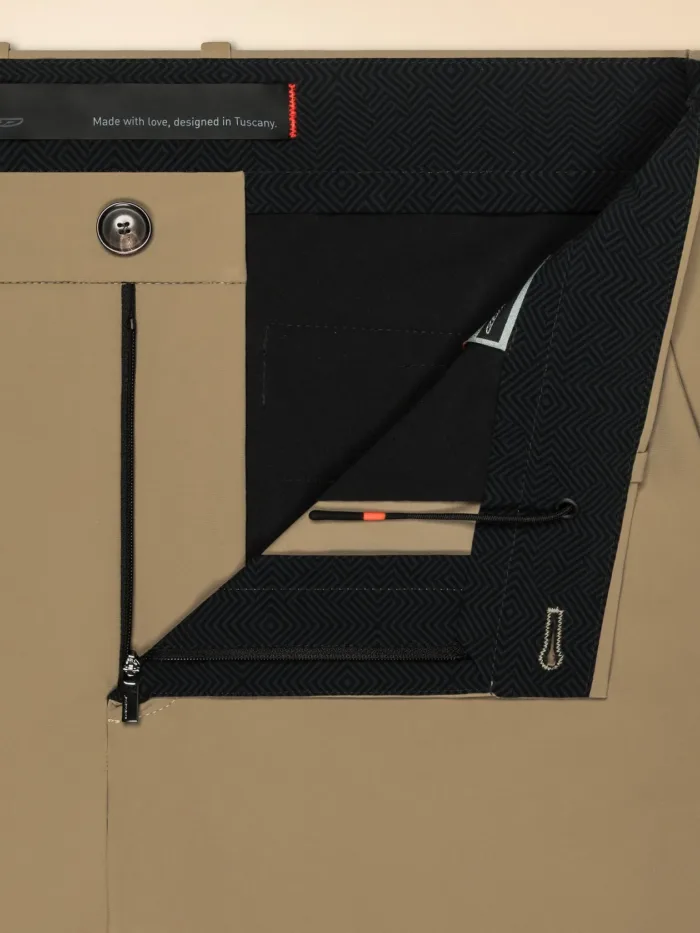 Pantaloni Uomo Con Coulisse in Vita RRD Surflex Chino Jo Pant Beige Art. W26302 Col 86 Tobacco, foto 5 di 5