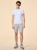 Bermuda Cargo in Lino RRD Lynco Cargo Short Pant Beige Sabbia Art. 26341 Col 86 - immagine 4