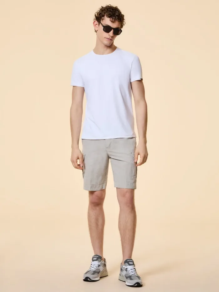 Bermuda Cargo in Lino RRD Lynco Cargo Short Pant Beige Sabbia Art. 26341 Col 86, foto 4 di 4