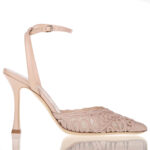 Decollètè con Cinturino alla Caviglia Ninalilou in Pelle Nude e Dettagli in Pizzo Tacco 9 cm art. 361272V9