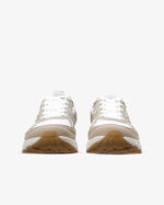 Sneakers Fessura Uomo In Nylon Bianco e Beige Sabbia art. City 01 05 Sand White - immagine 4