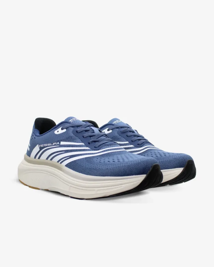 Sneakers Fessura Uomo In Nylon Traspirante Bluette art. Speed 01 13 Royal White, foto 2 di 5