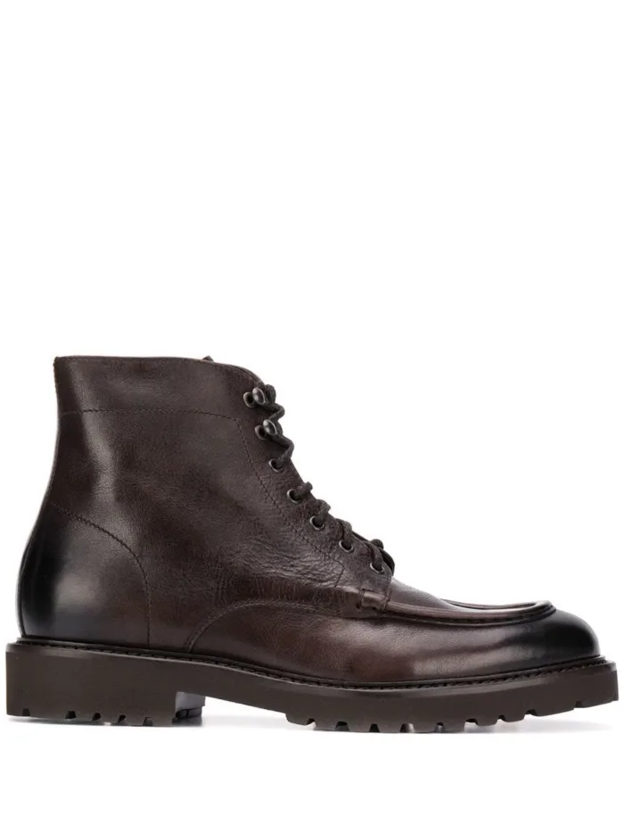 Polacchetto Stivaletto Doucal's Uomo in Pelle Testa di Moro DU2711PHILUF188TM00 Triumph T. Moro Combat Boot, foto 1 di 4
