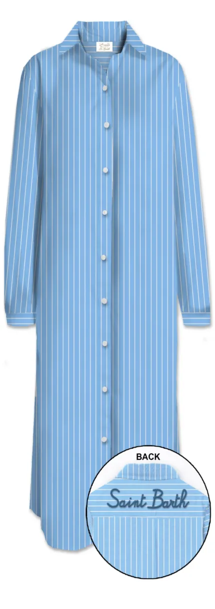Vestito Donna Mc2 Saint Barth art. Adeline Cotton Stripes Tiny V 31 EMB