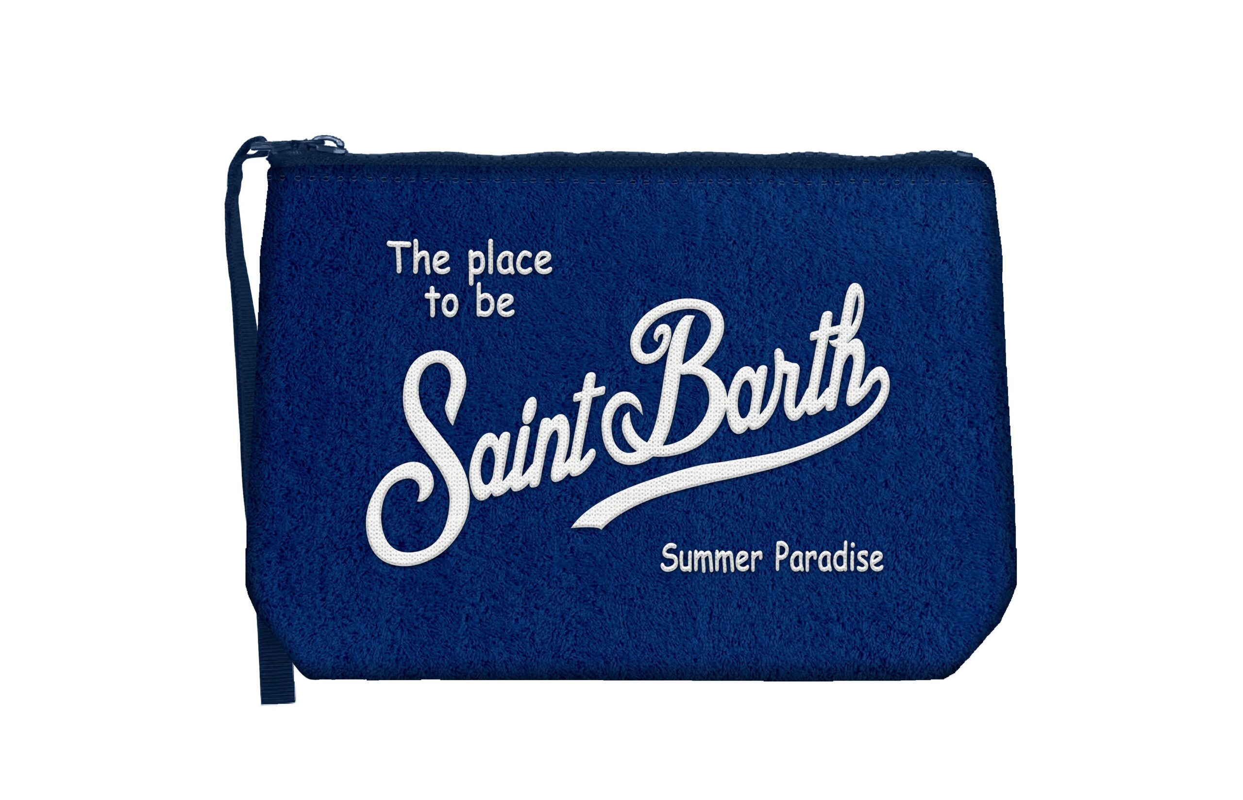 ALINE SPONGE_TERRY 61 EMB Pochette Mc2 Saint Barth in Spugna Blu art. Aline Sponge Terry 61 EMB - immagine 1