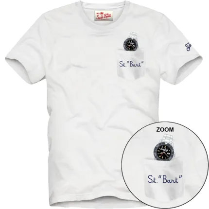 T-shirt Mc2 Saint Barth Bianca art. Austin ST Barth Watch 01N EMB