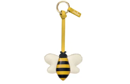 Portachiavi Mc2 Saint Barth Bianco e Giallo art. Bag Charm Leather Bee 91