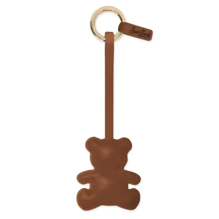 Portachiavi Mc2 Saint Barth Marrone art. Bag Charm Leather Teddy 18, foto 1 di 1