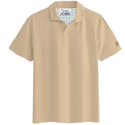 Polo Skipper in Jersey Senza Bottoni Uomo Mc2 Saint Barth Beige art. Brighton 11 Beige