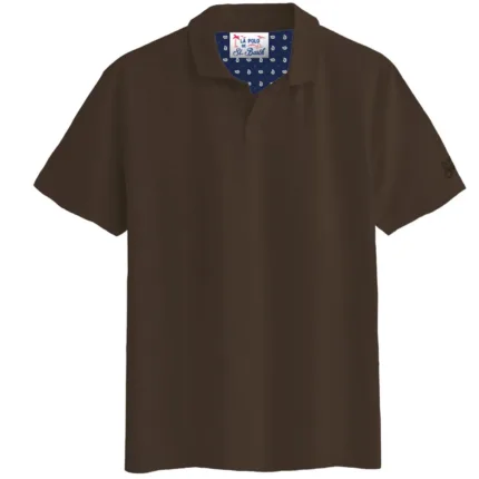 Polo Skipper in Jersey Senza Bottoni Uomo Mc2 Saint Barth Marrone art. Brighton 18H DARK BROWN