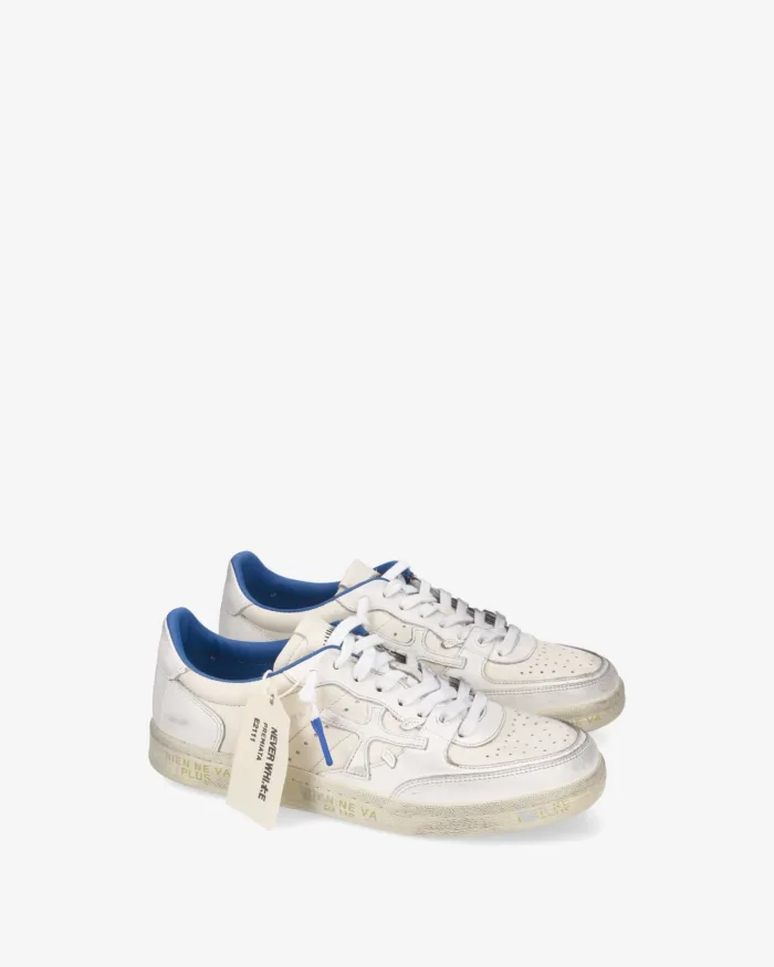 Sneakers Premiata Donna in Pelle Avorio  art. Bskt Clayd 7515, foto 4 di 5